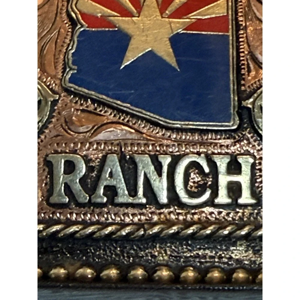 2004 Sheridan Buckle Co. Customized Belt Buckle Arizona 4.5